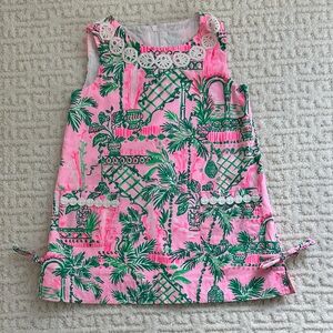 Pink and Green Sleeveless Dress